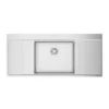 Clearwater Xeron B50 Single Bowl Brushed Stainless Steel Sink with Double Drainer & Waste - 1160 x 520mm