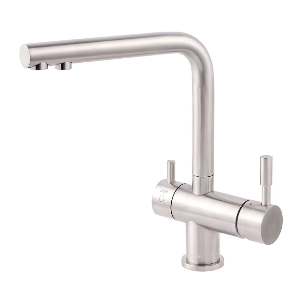 Clearwater Zuben Filtered Mono Kitchen Mixer with Swivel Spout and Ultrapure Cartridge - Stainless Steel