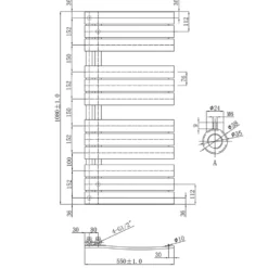 CLEO Open-Side Heated Towel Rail