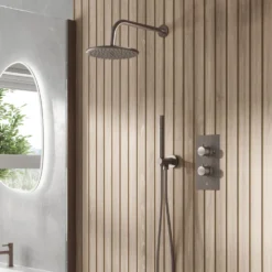 Core Concealed Thermostatic Valve, Fixed Head & Shower Handset Kit