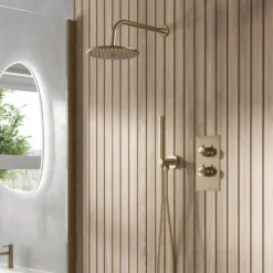 Core Concealed Thermostatic Valve, Fixed Head & Shower Handset Kit