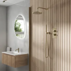 Core Concealed Thermostatic Valve, Fixed Head & Shower Handset Kit