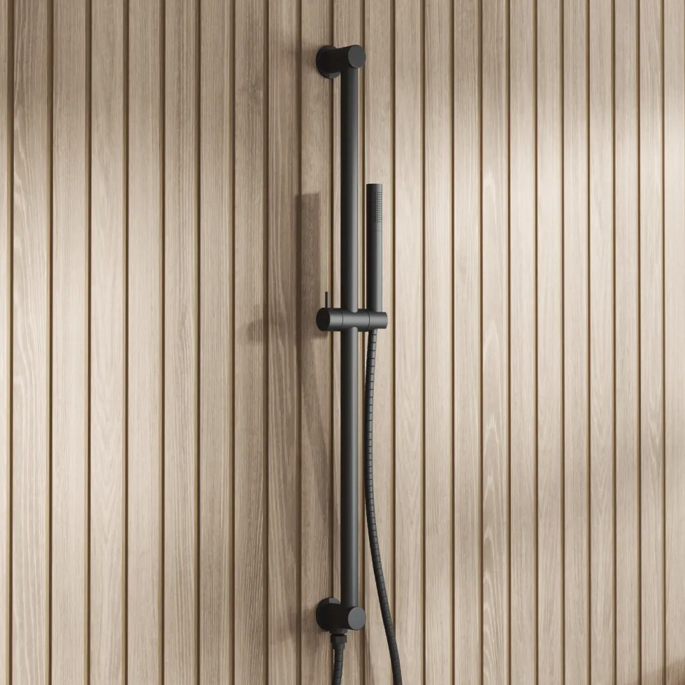 Core Concealed Thermostatic Valve, Fixed Head & Shower Rail Kit