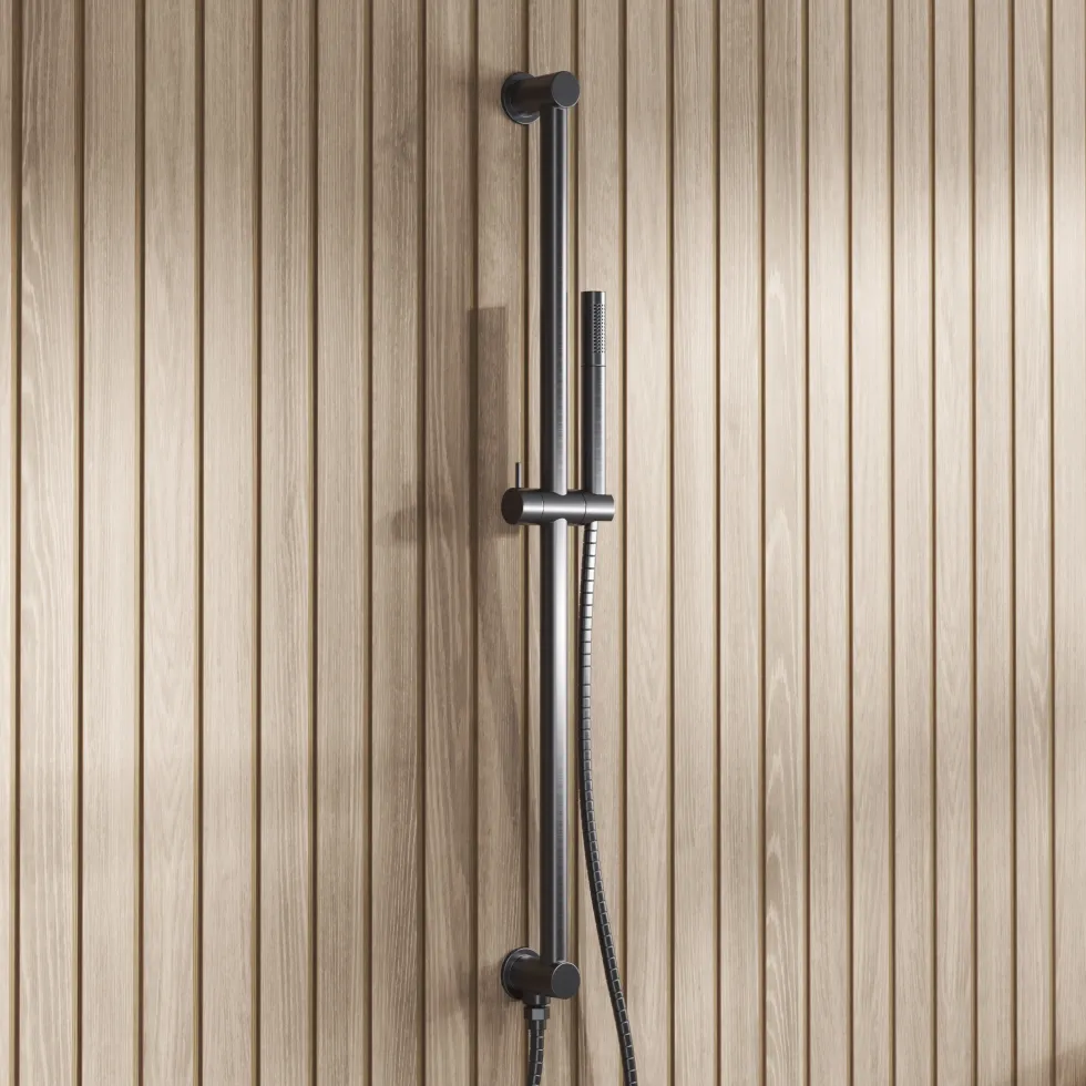 Core Concealed Thermostatic Valve, Fixed Head & Shower Rail Kit