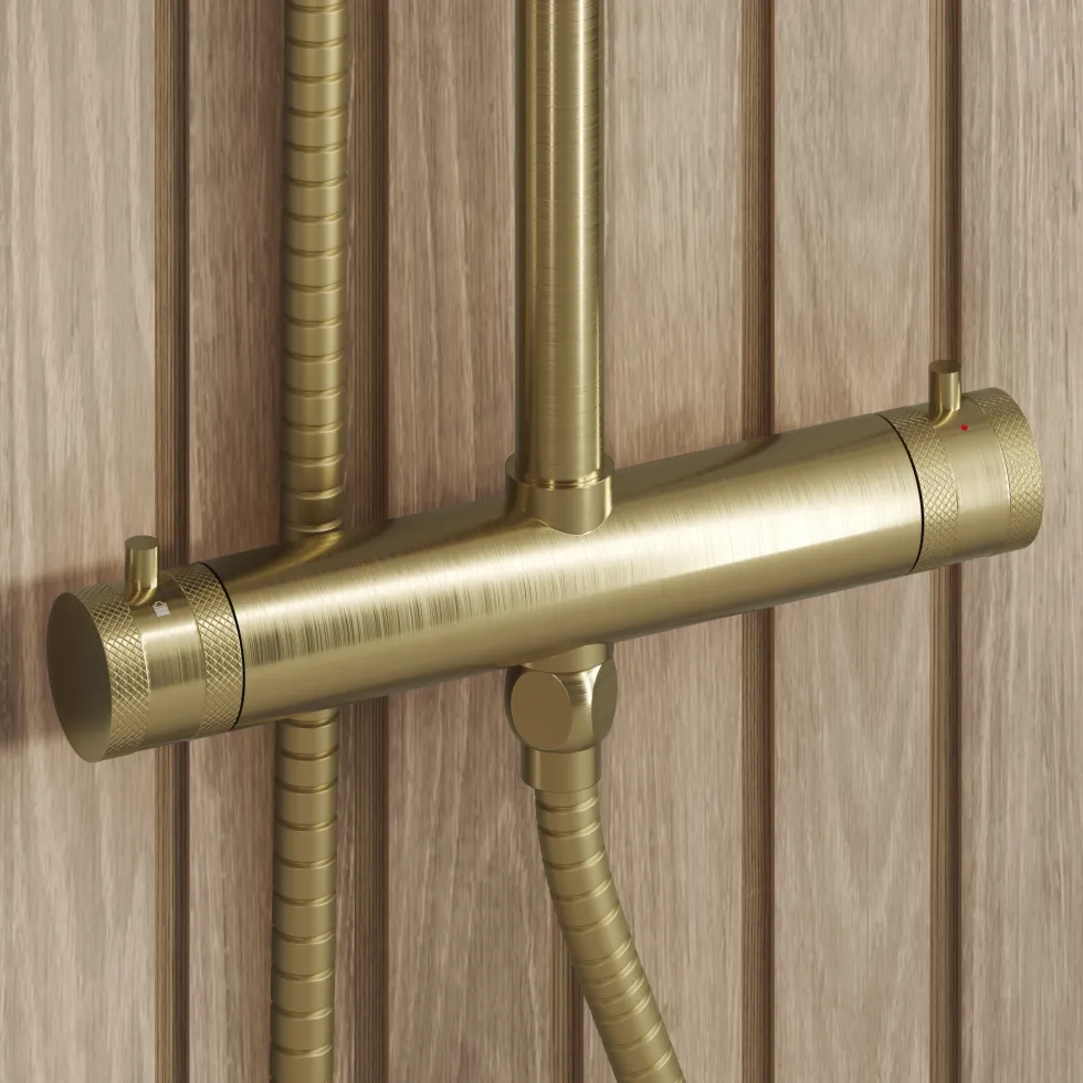 Core Exposed Thermostatic Rigid Riser Shower Kit