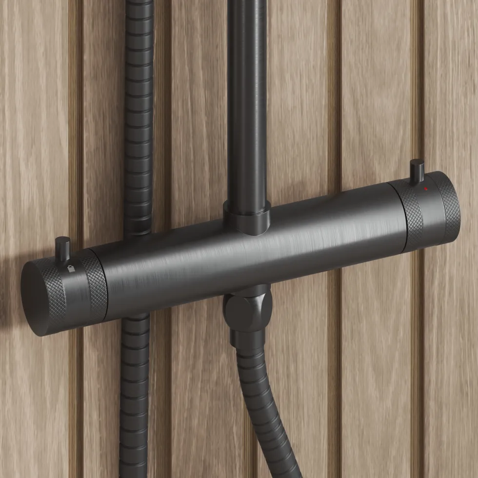 Core Exposed Thermostatic Rigid Riser Shower Kit