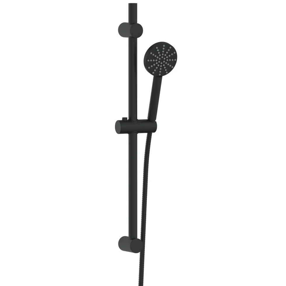Core Fluted Slide Rail Shower Kit, Shower Handset & Hose