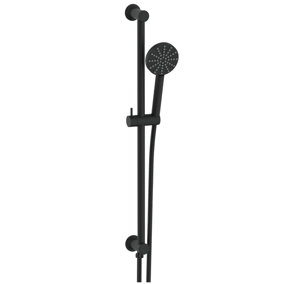 Core Fluted Slide Rail Shower Kit, Shower Handset & Hose with Integrated Elbow