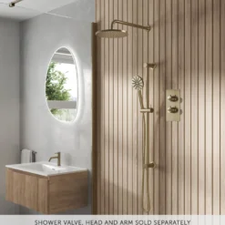 Core Fluted Slide Rail Shower Kit, Shower Handset & Hose with Integrated Elbow