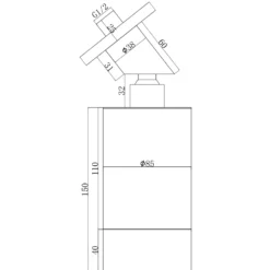 Core Fluted Spotlight Shower Head