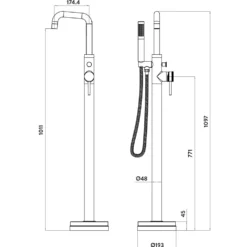 Core Freestanding Bath Shower Mixer Tap