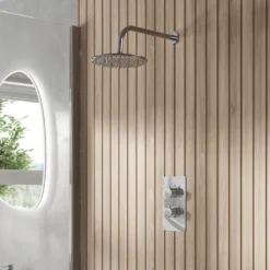 Core 1 Outlet Concealed Shower Valve & Wall Mounted Fixed Shower Head