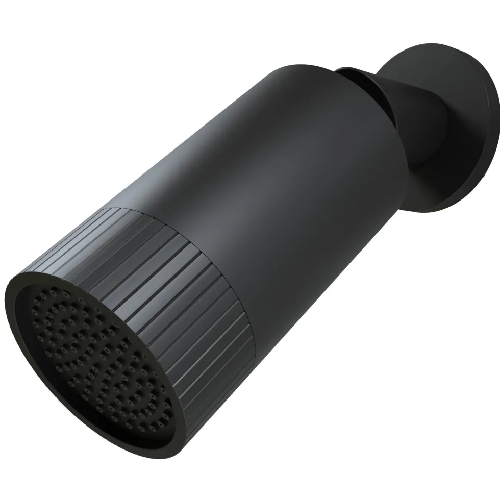 Core 1 Outlet Concealed Shower Valve & Wall Mounted Fluted Spotlight Shower Head