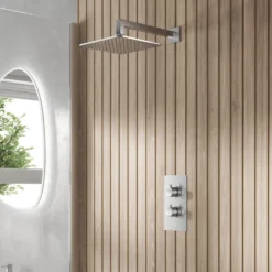 Core 1 Outlet Concealed Valve & Fixed Wall Mounted Square Shower Head