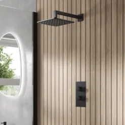 Core 1 Outlet Concealed Valve & Fixed Wall Mounted Square Shower Head