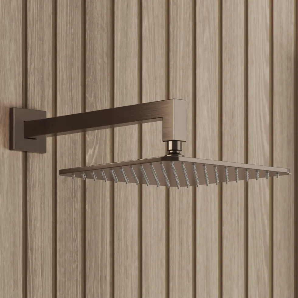 Core 1 Outlet Concealed Valve & Fixed Wall Mounted Square Shower Head