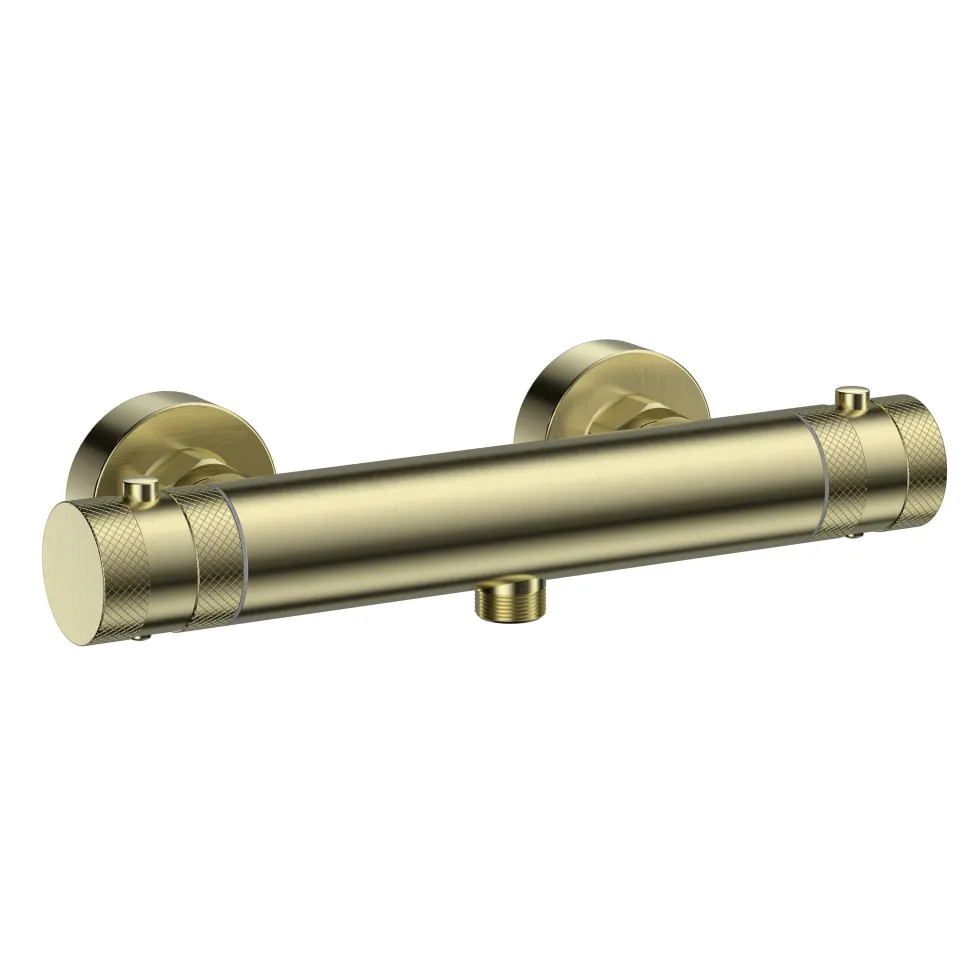 Core 1 Outlet Exposed Thermostatic Bar Valve & Fluted Slide Rail Shower Kit