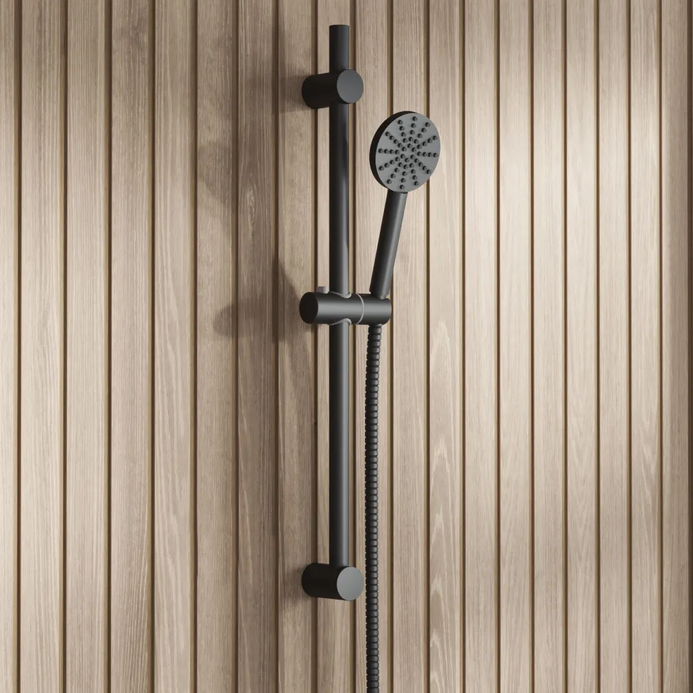 Core 1 Outlet Exposed Thermostatic Bar Valve & Fluted Slide Rail Shower Kit