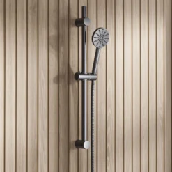 Core 1 Outlet Exposed Thermostatic Bar Valve & Fluted Slide Rail Shower Kit