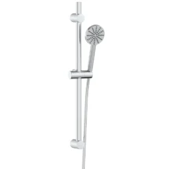 Core 2 Outlet Wall Mounted Bath Shower Mixer with Slide Rail Kit