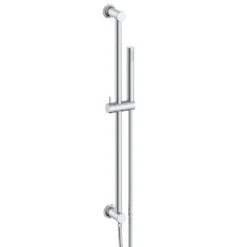 Core Shower Package with 3 Outlet Concealed Valve, Fixed Shower Head, Slide Rail Kit & Overflow Bath Filler