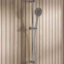 Core Shower Package with 2 Outlet Concealed Valve, Shower Head & Fluted Handset Slide Rail Kit