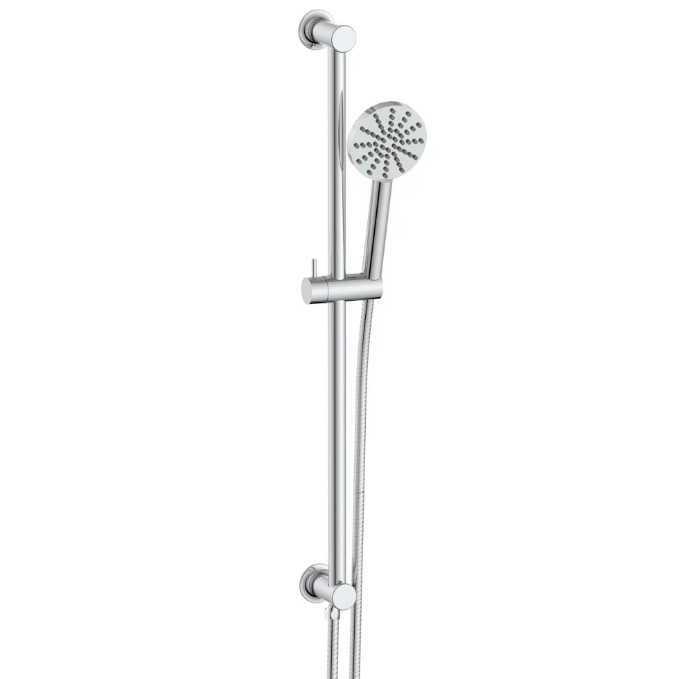 Core Shower Package with 2 Outlet Concealed Valve, Shower Head & Fluted Handset Slide Rail Kit