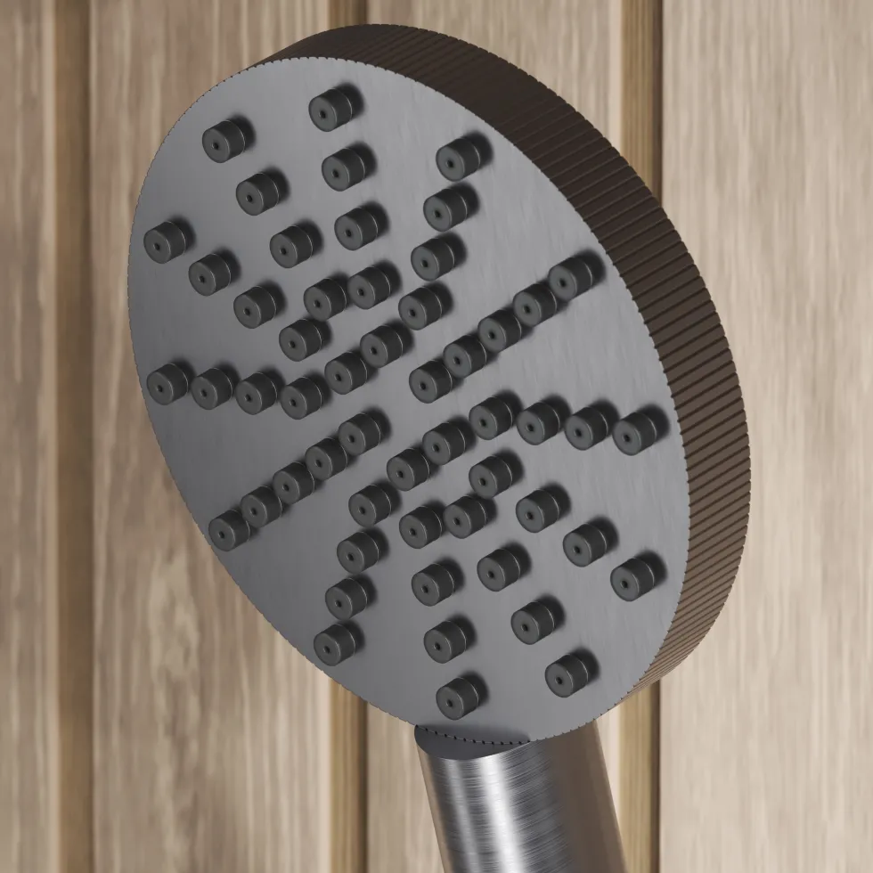 Core Shower Package with 2 Outlet Concealed Valve, Shower Head & Fluted Handset Slide Rail Kit