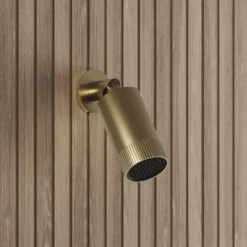 Core Shower Package with 2 Outlet Concealed Valve with Wall Mounted Fluted Spotlight Shower Head & Fluted Handset Slide Rail Kit