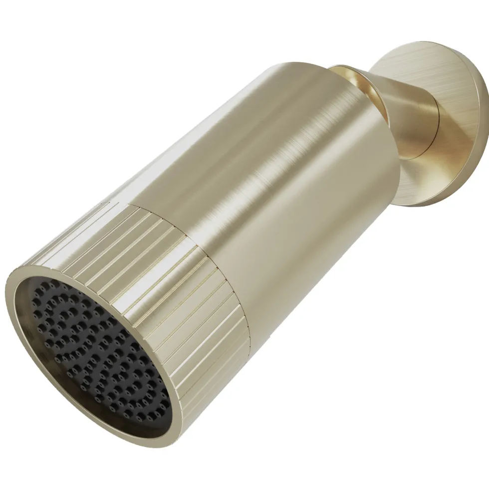Core Shower Package with 2 Outlet Concealed Valve with Wall Mounted Fluted Spotlight Shower Head & Fluted Handset Slide Rail Kit