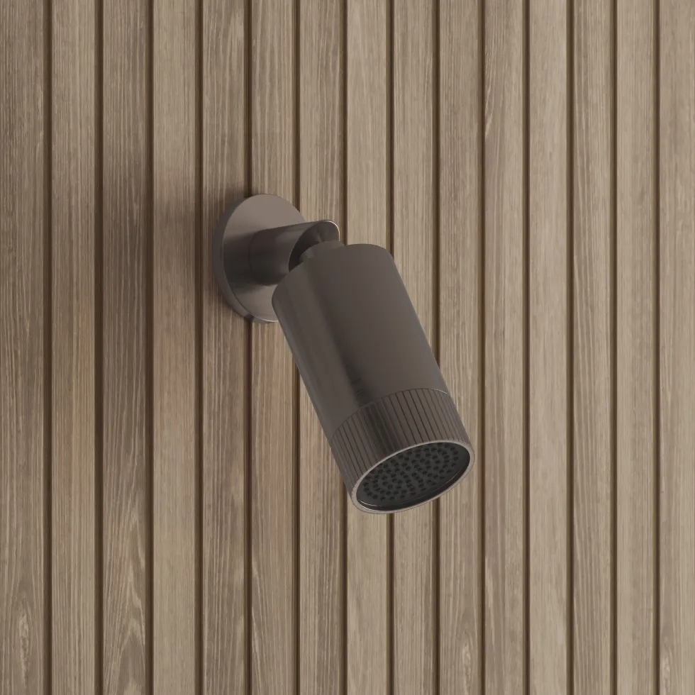 Core Shower Package with 2 Outlet Concealed Valve with Wall Mounted Fluted Spotlight Shower Head & Fluted Handset Slide Rail Kit