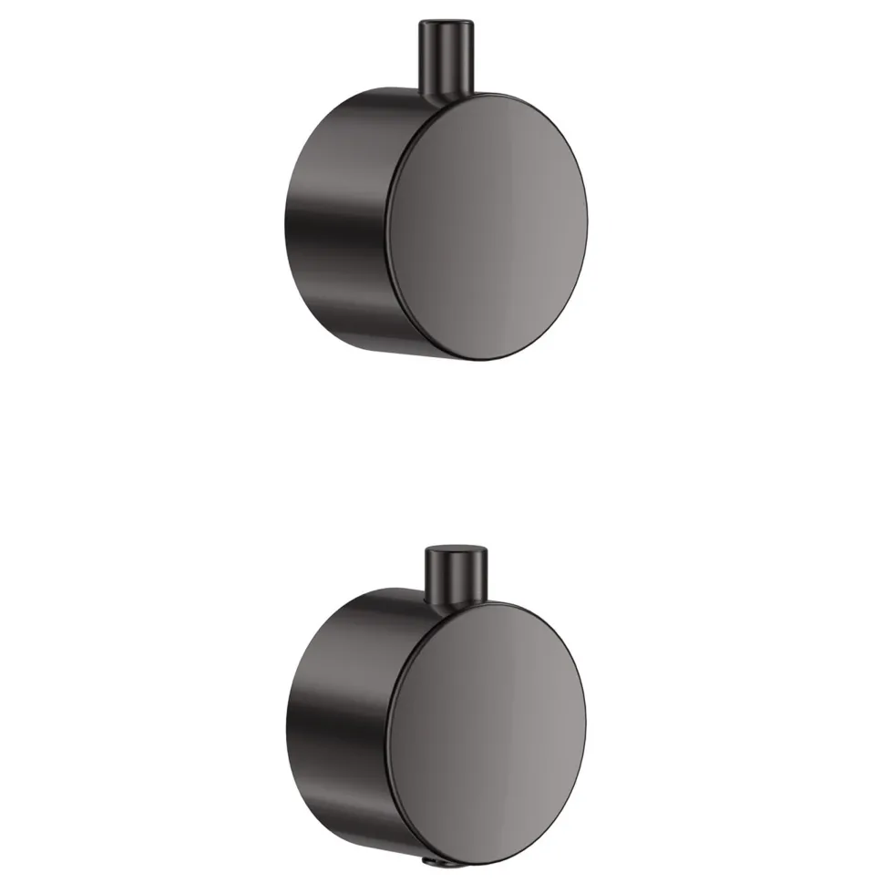 Core Shower Package with 2 Outlet Concealed Valve with Wall Mounted Fluted Spotlight Shower Head & Fluted Handset Slide Rail Kit
