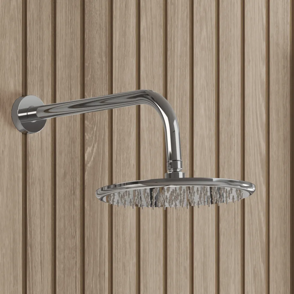 Core Shower Package with 2 Outlet Manual Valve, Fixed Wall Mounted Shower Head & Microphone Handset Slide Rail Kit