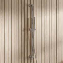 Core Shower Package with 2 Outlet Manual Valve, Fixed Wall Mounted Shower Head & Microphone Handset Slide Rail Kit