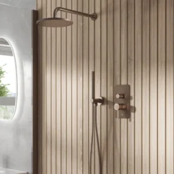Core Shower Package with 2 Outlet Manual Valve, Fixed Wall Mounted Shower Head & Shower Kit