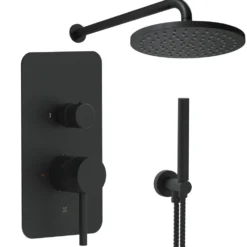 Core Shower Package with 2 Outlet Manual Valve, Fixed Wall Mounted Shower Head & Shower Kit