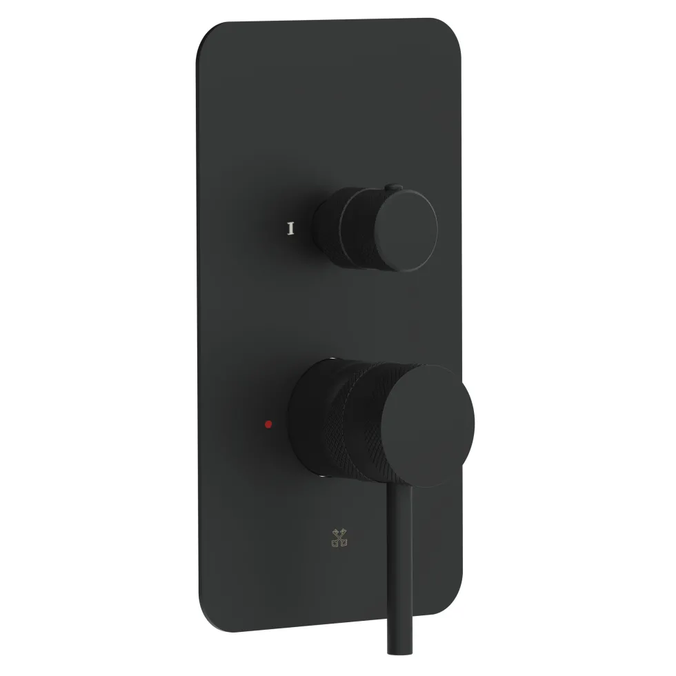 Core Shower Package with 2 Outlet Manual Valve, Fixed Wall Mounted Shower Head & Shower Kit