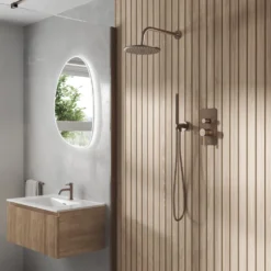 Core Shower Package with 2 Outlet Manual Valve, Fixed Wall Mounted Shower Head & Shower Kit