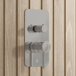 Core Shower Package with 2 Outlet Manual Valve, Fixed Wall Mounted Shower Head & Shower Kit