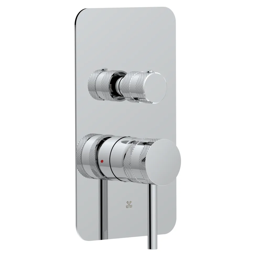 Core Shower Package with 2 Outlet Manual Valve, Fixed Wall Mounted Shower Head & Shower Kit