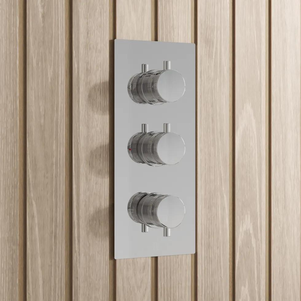Core Shower Package with 3 Outlet Valve, Fixed Shower Head, Kit & Overflow Bath Filler