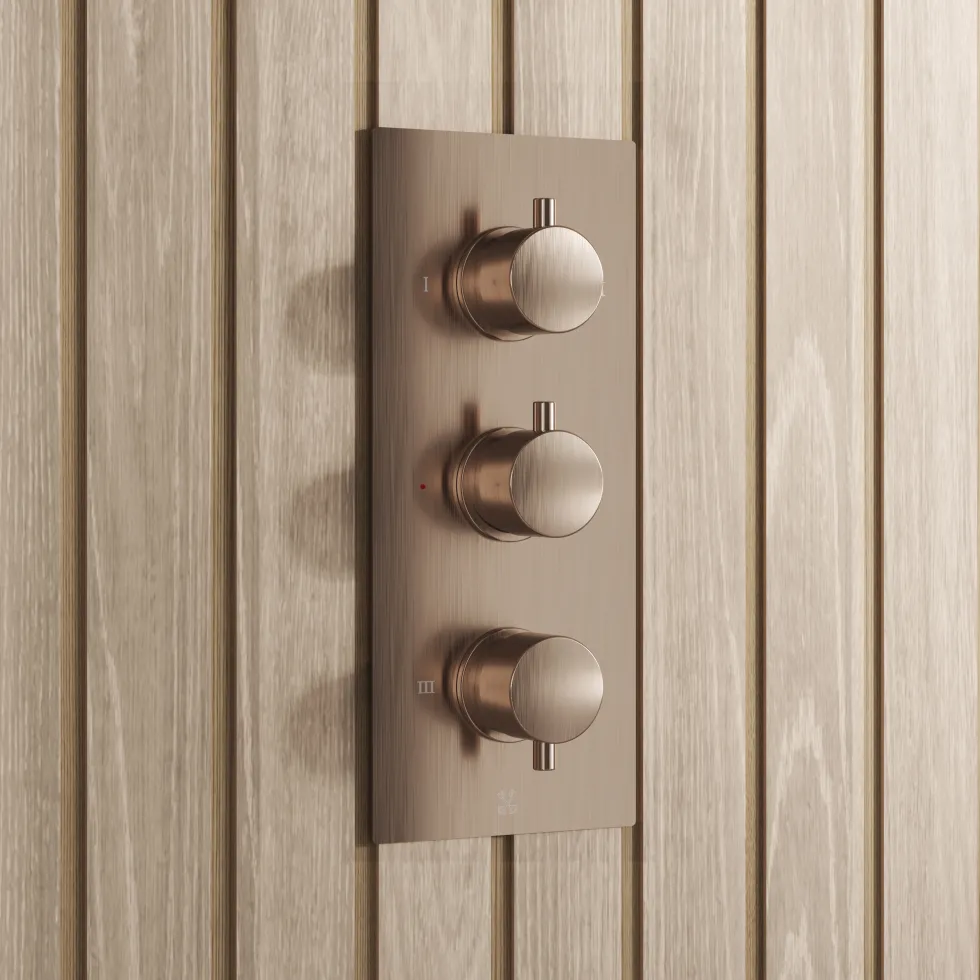 Core Shower Package with 3 Outlet Valve, Fixed Shower Head, Kit & Overflow Bath Filler