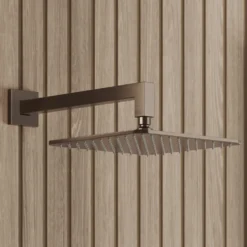 Core Shower Package with 2 Outlet Valve, Fixed Wall Mounted Square Shower Head & Shower Wall Kit