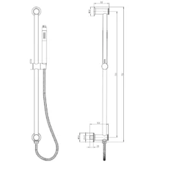 Core Slide Rail Shower Kit with Microphone Handset & Hose