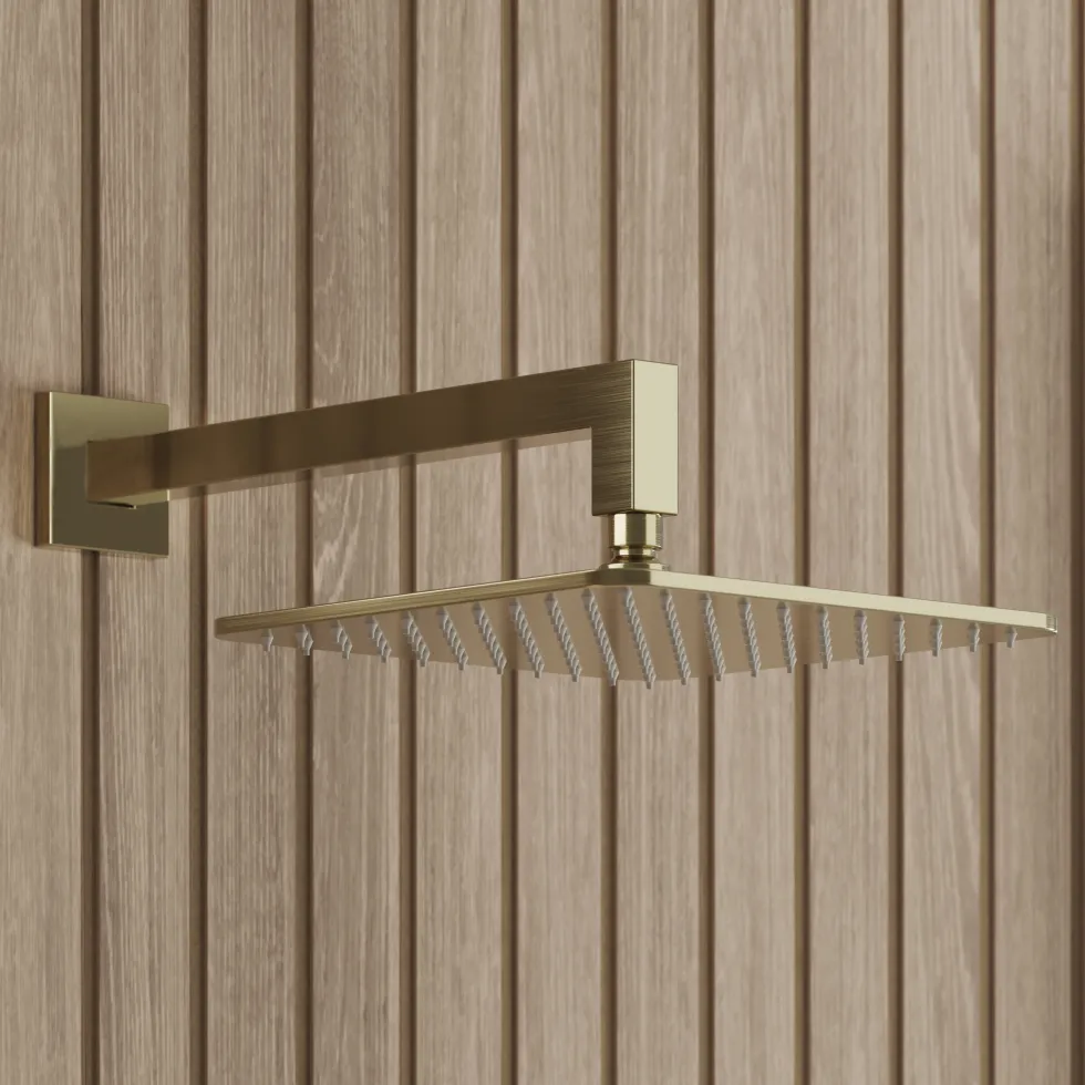 Core Square Fixed Shower Head with Arm