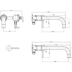 Core Wall Mounted Basin Tap