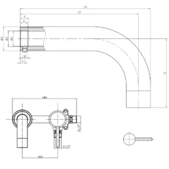 Core Wall Mounted 140mm Cloakroom Basin Tap