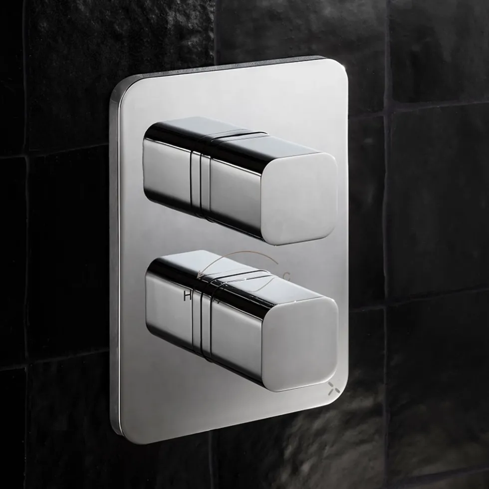 Crosswater Atoll/Glide II 1 Outlet Concealed Thermostatic Shower Valve - Crossbox Technology - Polished Chrome