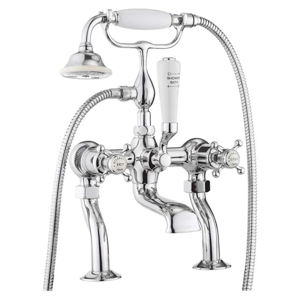 Crosswater Belgravia Crosshead Bath Shower Mixer - Chrome