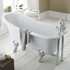 Crosswater Belgravia Crosshead Floor Standing Bath Shower Mixer with Handset Kit - Chrome